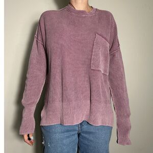 Pistola Purple Oversized Crewneck Sweater Size Small